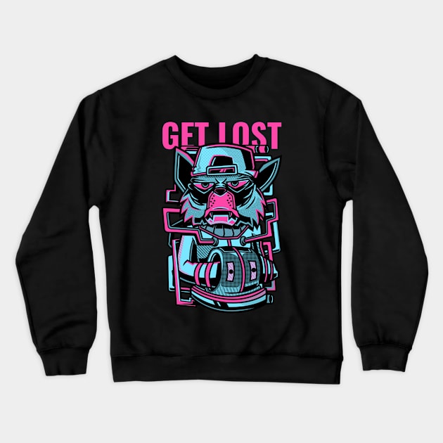 Get Lost Design Crewneck Sweatshirt by ArtPace